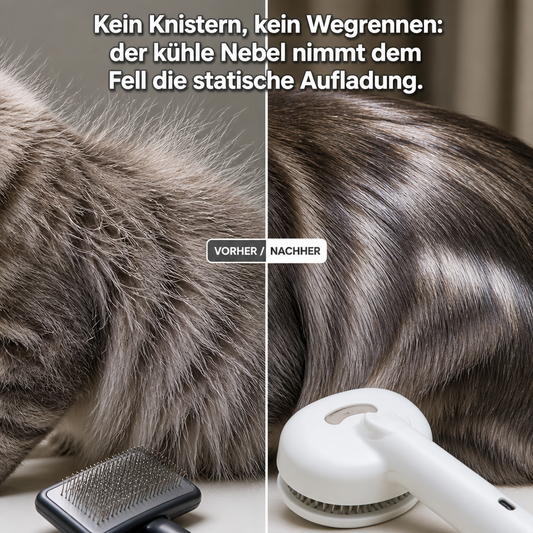 Fellpflege-Bürste mit Wassersprüh-Funktion