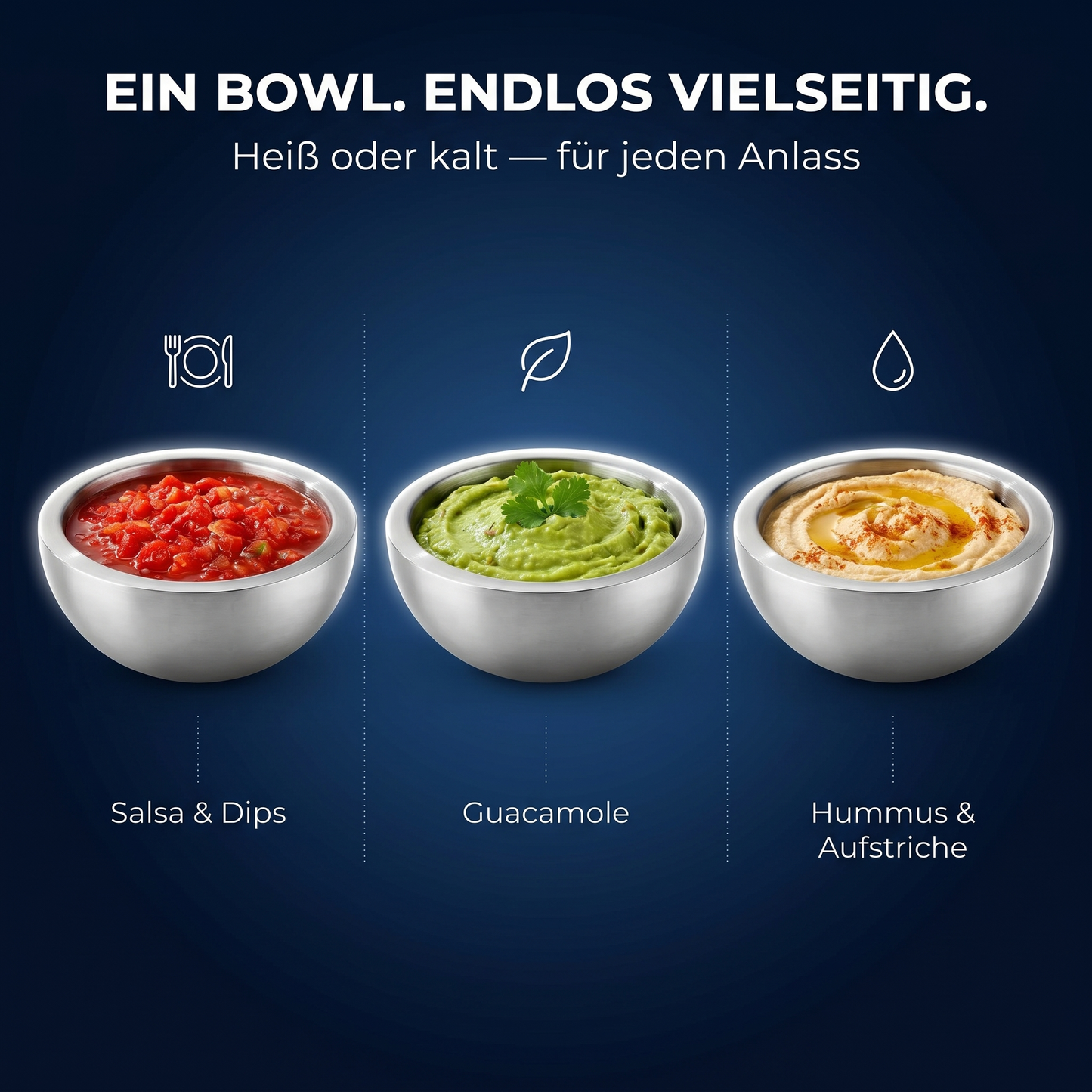 FrostBowl Edelstahl-Servierschüssel